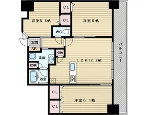 大阪府大阪市東淀川区相川3丁目【マンション】の間取り