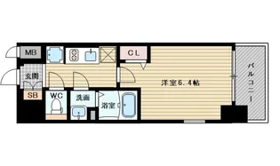 プレサンス淡路駅前【8階】の間取り