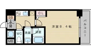 クレアートアドバンス北大阪【7階】の間取り