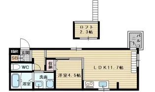 シャンティ下新庄【2階】の間取り