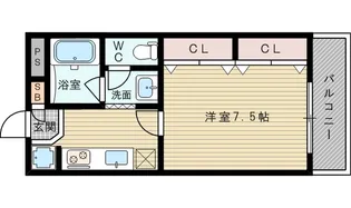 サンフラッツ新大阪(別館)【1階】の間取り