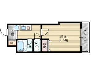 ブランドール・サム【2階】の間取り