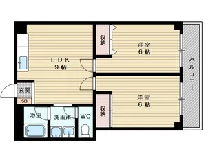シャトー玉川第一【4階】の間取り