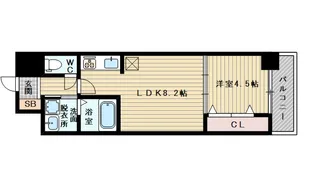 セノアタワー新大阪(旧:グランルクレ新大阪)【2階】の間取り