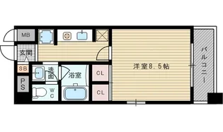 グランシャルマン新大阪【2階】の間取り