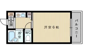 大阪府大阪市東淀川区上新庄2丁目【マンション】の間取り