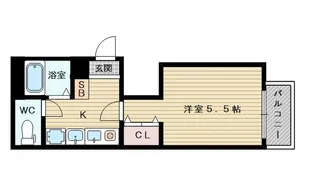 ラフィーネ淡路【5階】の間取り