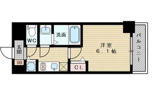 プレサンス新大阪ザ・シティ【7階】の間取り