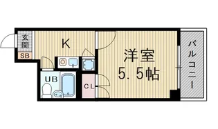 トーカン東淀川キャステール【8階】の間取り