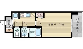 アドバンス新大阪ウエストゲート【9階】の間取り