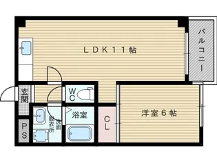 レクシア上新庄【6階】の間取り