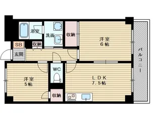 久光マンション【2階】の間取り