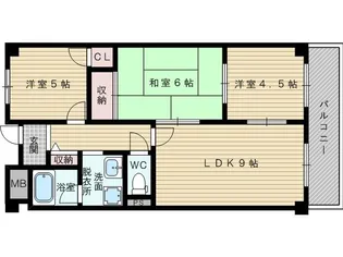 久光マンション【3階】の間取り
