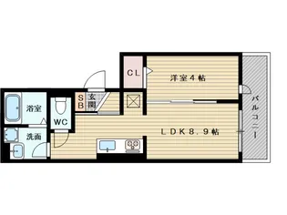 ウィン淡路駅前【2階】の間取り
