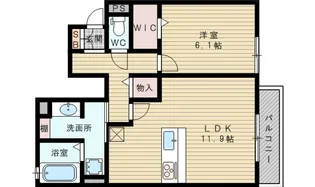 クローバーハイツ【1階】の間取り