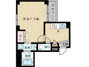 ルミエール新大阪【9階】の間取り