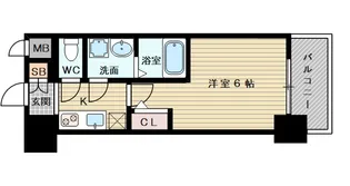 エスリード新大阪ザ・プレミアWEST【13階】の間取り