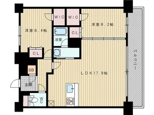 セノアタワー新大阪(旧:グランルクレ新大阪)【13階】の間取り