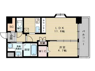 スプランディッド新大阪EAST【5階】の間取り