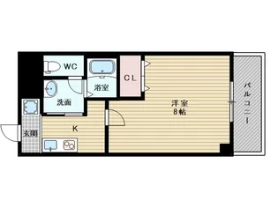 ルミエール新大阪【9階】の間取り