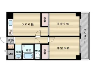 フローライト豊里Ⅰ【2階】の間取り