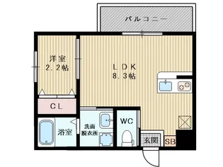 リアコートJR淡路駅前【1階】の間取り