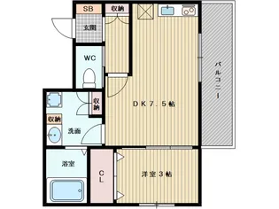 ルビアス柴島【1階】の間取り