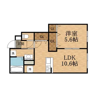シャルム宝塚【1階】の間取り