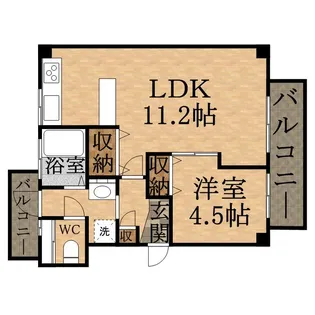 View Terrace売布【2階】の間取り