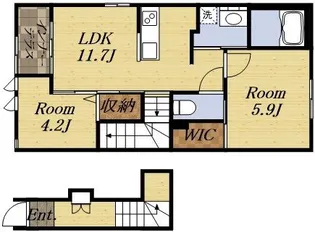 ルミナスコートⅢ【202号室】の間取り