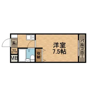 スプリング逆瀬川【206号室】の間取り