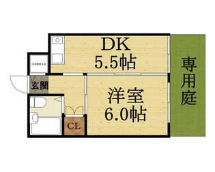 シャンテ中山【1階】の間取り