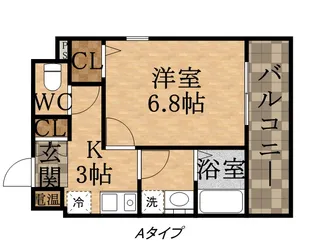 リーガルコート山本駅前【3階】の間取り