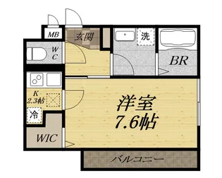 1Kの間取り画像