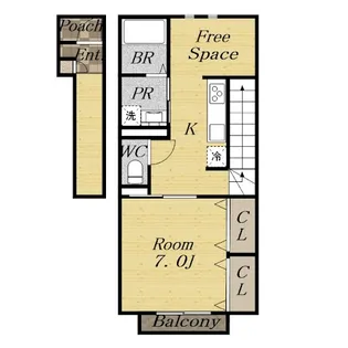 Clair Blanc【2階】の間取り