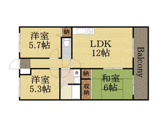 ラークコート山本【305号室】の間取り