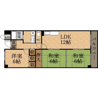 ラ・フィーネ芳樹【102号室】の間取り