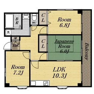 ドルミM宝塚【4階】の間取り