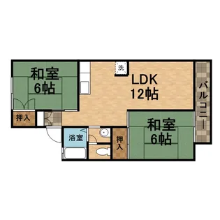 坂西レジデンスII【1階】の間取り