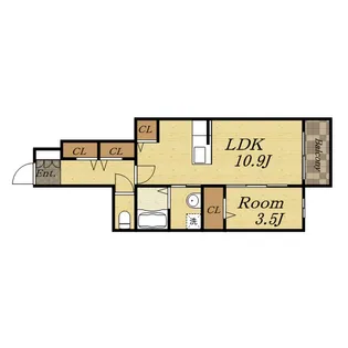 クレール宝塚【1階】の間取り