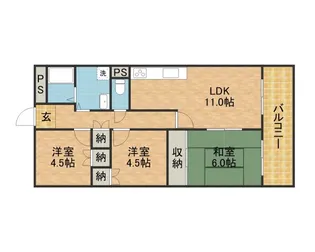 ノイハウス宝塚【2階】の間取り