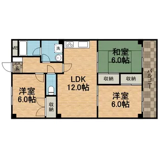 プランドール【202号室】の間取り