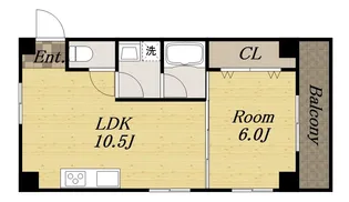 1LDKの間取り画像