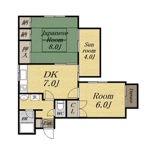 クレール【1階】の間取り
