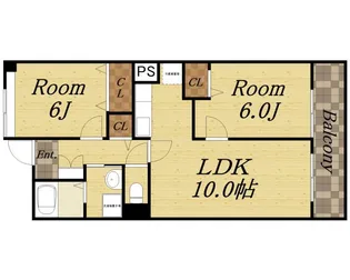 グリーンコート西田【2階】の間取り