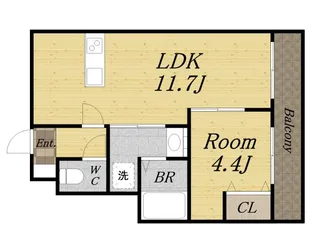 arbre fuille(アルブルフィーユ)【1階】の間取り