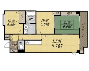 パレフルール【503号室】の間取り