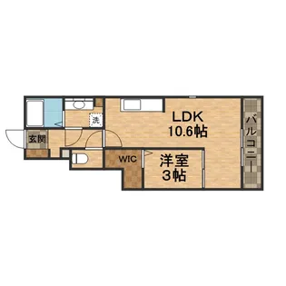 アクシアサニーコート北棟(A)・南棟(B)【A105号室】の間取り