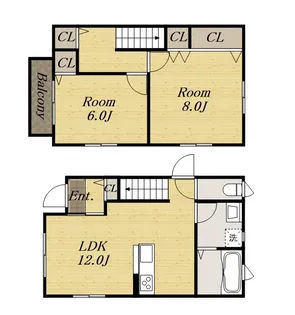 兵庫県宝塚市中筋8丁目【一戸建】の間取り