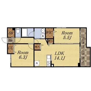 コンモベドール【3階】の間取り